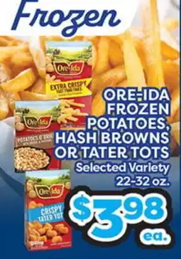 Torres Supermercado ORE-IDA FROZEN POTATOES, HASH BROWNS OR TATER TOTS offer