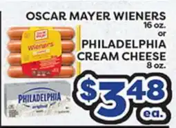 Torres Supermercado OSCAR MAYER WIENERS 16 oz. or PHILADELPHIA CREAM CHEESE 8 oz offer