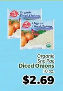 Living Fresh Market Organic Sno Pac Diced Onions offer