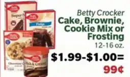 Living Fresh Market Betty Crocker Cake, Brownie, Cookie Mix or Frosting offer