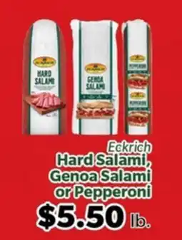 Living Fresh Market Eckrich Hard Salami, Genoa Salami or Pepperoni offer