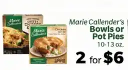 Living Fresh Market Marie Callender's Bowls or Pot Pies offer