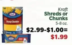 Living Fresh Market Kraft Shreds or Chunks offer
