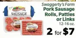 Living Fresh Market Swaggerty's Farm Pork Sausage Rolls, Patties or Links offer