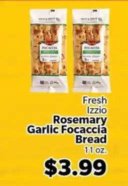 Living Fresh Market Fresh Izzio Rosemary Garlic Focaccia Bread offer
