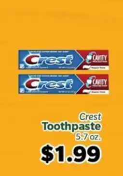Living Fresh Market Crest Toothpaste offer