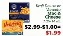 Living Fresh Market Kraft Deluxe or Velveeta Mac & Cheese offer