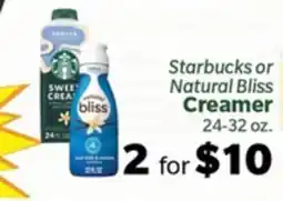Living Fresh Market Starbucks or Natural Bliss Creamer offer