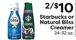 Rich's Fresh Market Starbucks or Natural Bliss Creamer offer