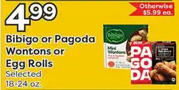 Rich's Fresh Market Bibigo or Pagoda Wontons or Egg Rolls offer