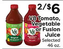 Rich's Fresh Market V8 Tomato, Vegetable or Fusion Juice offer
