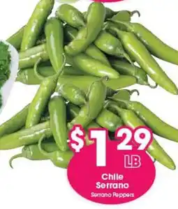 Arteagas Food Center Chile Serrano Serrano Peppers offer