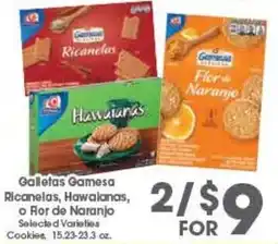 Arteagas Food Center Gamesa Galletas Ricanelas, Hawaianas, o Flor de Naranjo offer