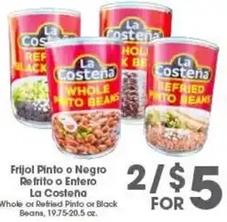 Arteagas Food Center La Costena whole or refried pinto or black beans offer
