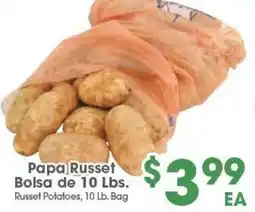 Arteagas Food Center Papa Russet Russet Potatoes offer