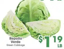 Arteagas Food Center Green Cabbage offer