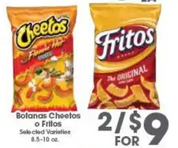 Arteagas Food Center Botanas Cheetos o Fritos offer