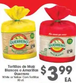Arteagas Food Center White or Yellow Corn Tortillas Guerrero offer