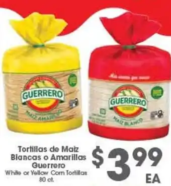 White or Yellow Corn Tortillas Guerrero
