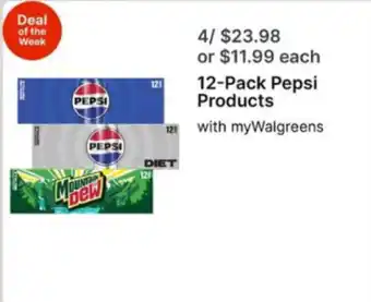 12-Pack Pepsi Products