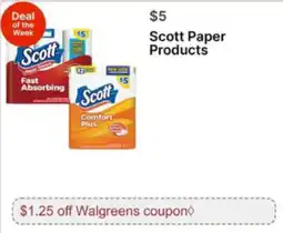 Walgreens Scott paper products offer