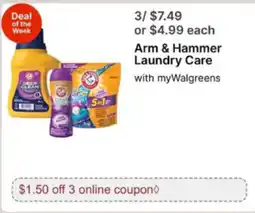 Walgreens Arm & Hammer Laundry Care offer