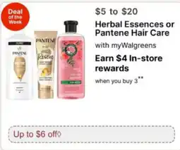 Walgreens Herbal Essences or Pantene Hair Care offer