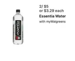 Walgreens Essentia Water offer