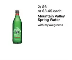 Walgreens Mountain Valley Spring Water offer