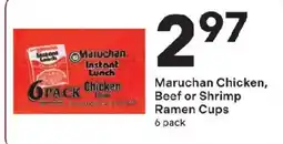 Coborn's Maruchan Chicken, Beef or Shrimp Ramen Cups offer
