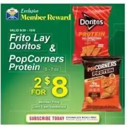 Ingles Markets Frito Lay Doritos & PopCorners Protein offer