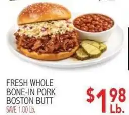 Ingles Markets Fresh Whole Bone-In Pork Boston Butt offer