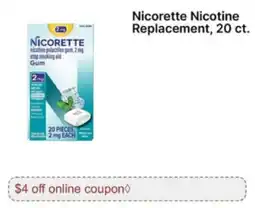 Walgreens Nicorette nicotine replacement gum offer