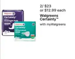 Walgreens Walgreens Certainty™ offer