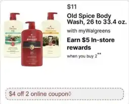 Walgreens Old Spice Body Wash offer