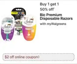 Walgreens Bic Premium Disposable Razors offer