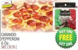Ingles Markets Carando pepperoni offer