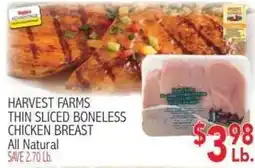 Ingles Markets Harvest Farms thin sliced boneless chicken breast offer