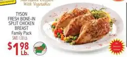 Ingles Markets Tyson Fresh Bone-In Split Chicken Breast Family Pack offer
