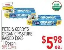 Ingles Markets Pete & Gerry's organic pasture raised eggs offer