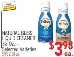 Ingles Markets Natural bliss liquid creamer offer