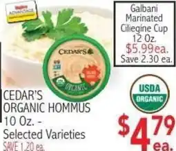 Ingles Markets Cedar's organic hummus offer