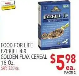 Ingles Markets Ezekiel 4:9 golden flax cereal offer