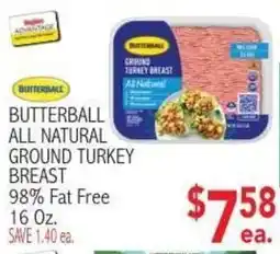 Ingles Markets Butterball all natural ground turkey breast offer