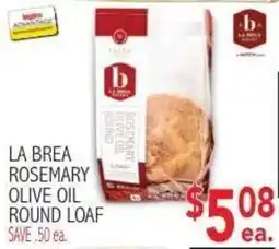 Ingles Markets La Brea rosemary olive oil round loaf offer