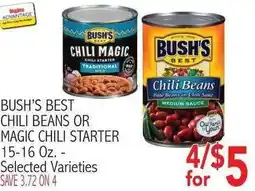 Ingles Markets Bush's best chili beans or magic chili starter offer