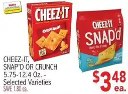 Ingles Markets Cheez-it, snap'd or crunch offer