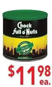 Ingles Markets Chock full o' Nuts offer