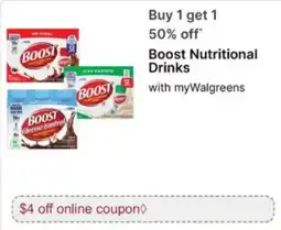 Walgreens Boost Nutritional Drinks offer
