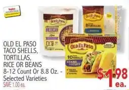 Ingles Markets Old El Paso taco shells, tortillas, rice or beans offer